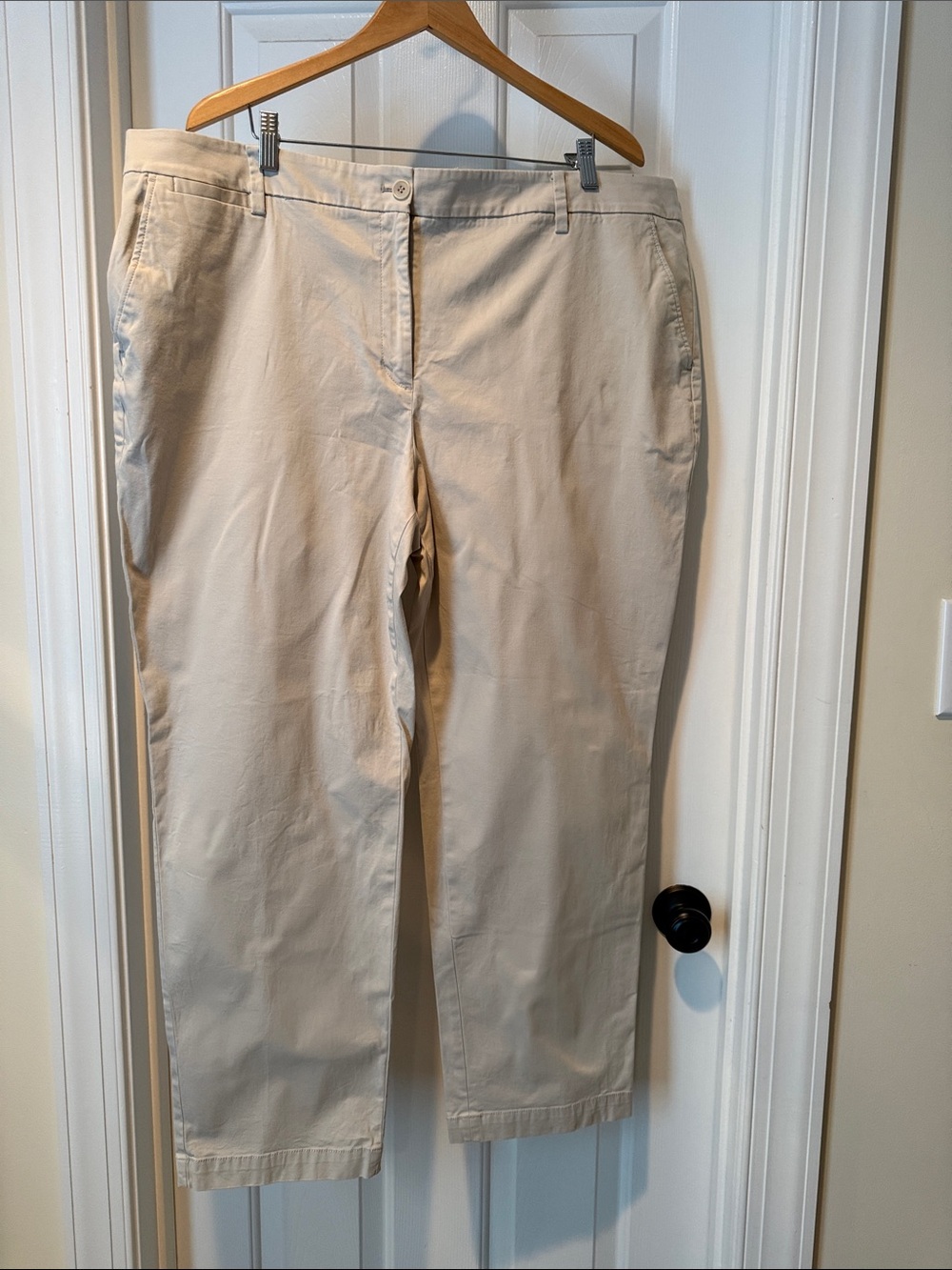 Talbots Beige Straight-Leg Jeans